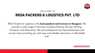 Packers and Movers in Gurgaon - RKSA Packers & Logistics