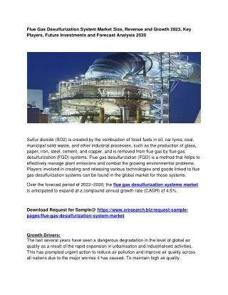 flue gas desulfurization system market size