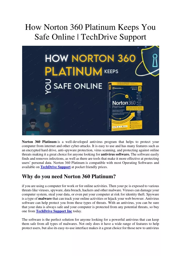 how norton 360 platinum keeps you safe online