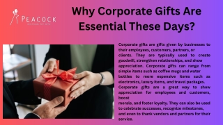 Why Corporate Gifts Are Essential These Days