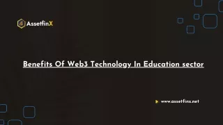 Benefits Of Web3 Technology In Education sector.