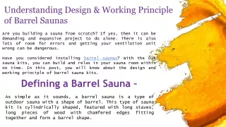 understanding design working principle of barrel