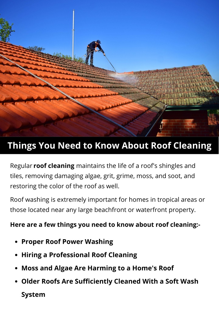 things you need to know about roof cleaning