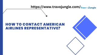 How to contact American Airlines Representative?