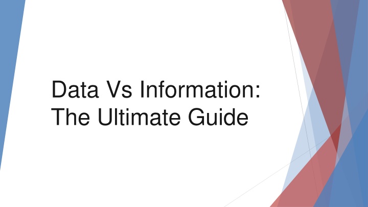 data vs information the ultimate guide