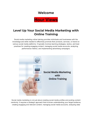 Level Up Your Social Media Marketing with Online Training