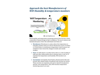 Why you need to have temperature monitoring services?