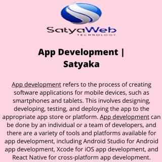 App Development  Satyaka