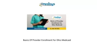 basics of provider enrollment for ohio medicaid