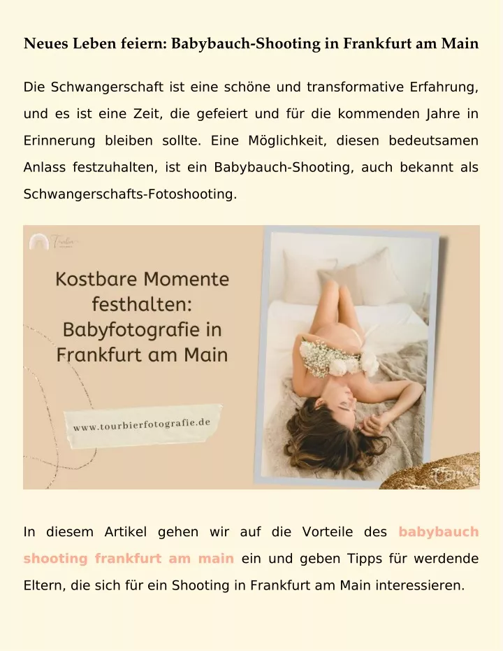 neues leben feiern babybauch shooting