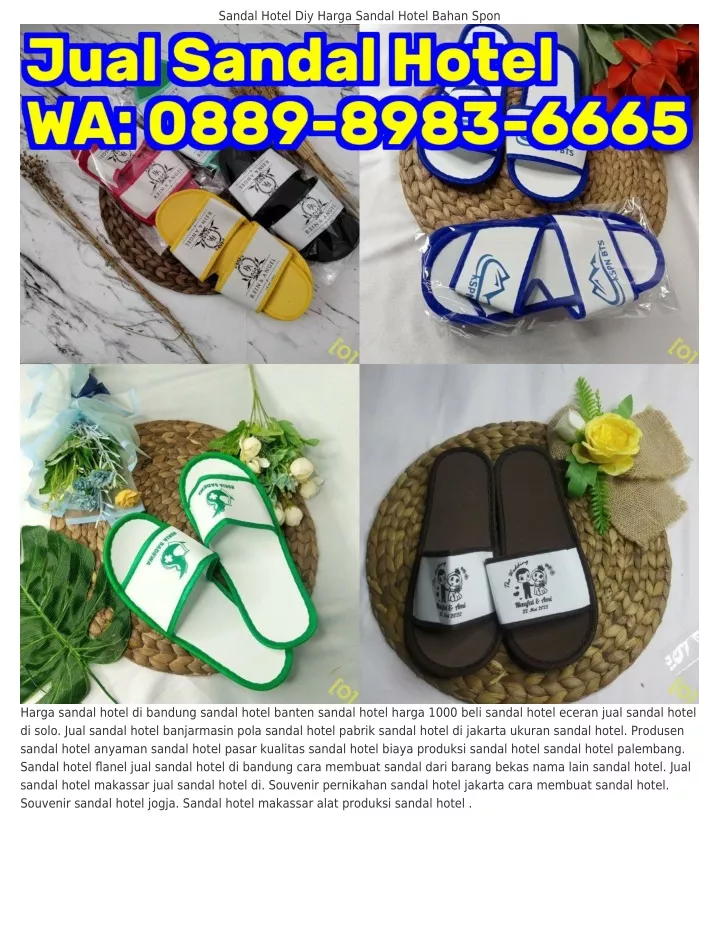 sandal hotel diy harga sandal hotel bahan spon