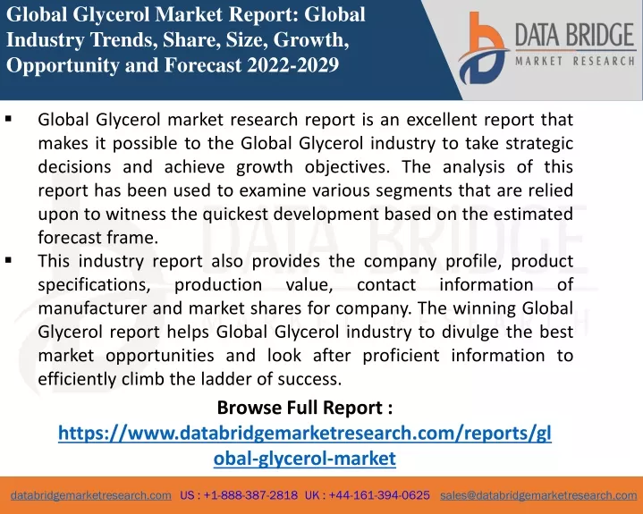 global glycerol market report global industry