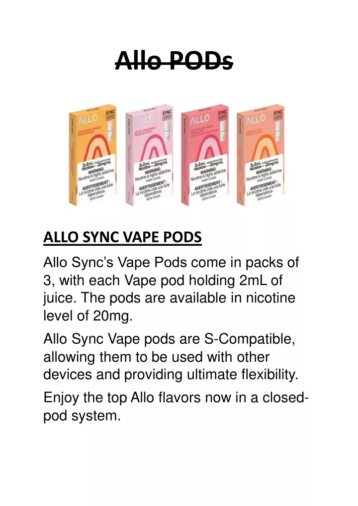 allo pods