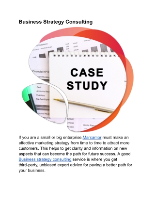 business strategy consulting