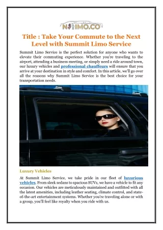 title take your commute to the next level with