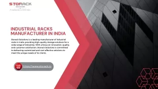Industrial Racks Manufacturer & Supplier in India - Storack Solutions