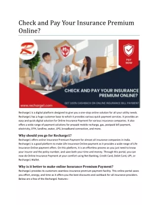 Check & Pay Your Insurance Premium Online