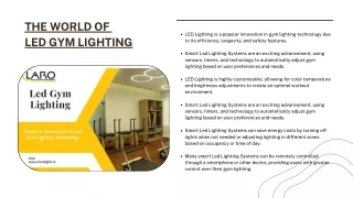 A prefect guide to Innovations in Led Gym Lighting
