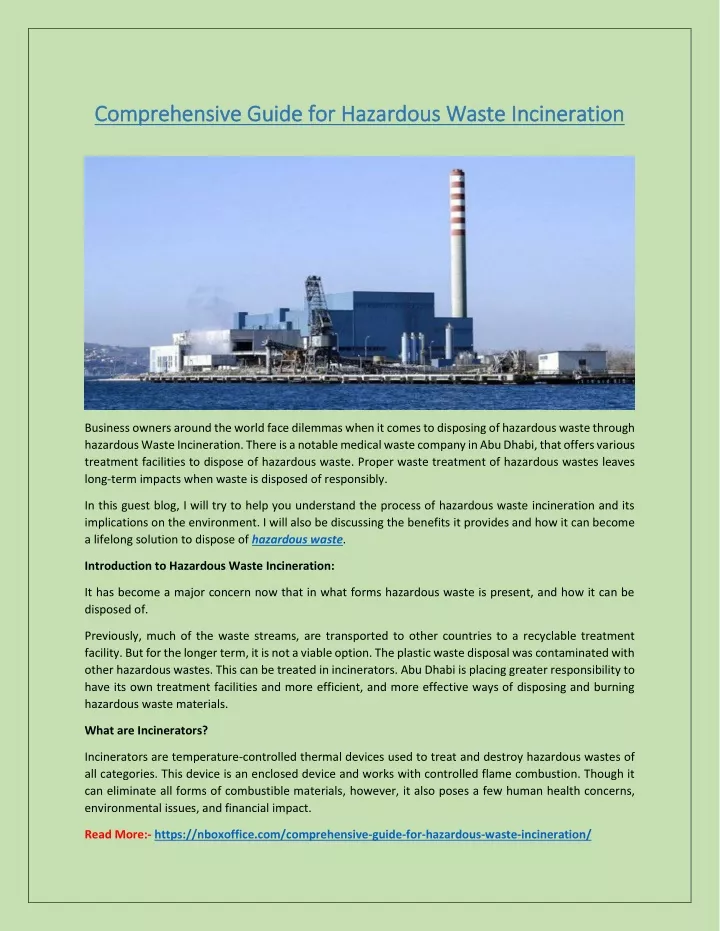 comprehensive guide for hazardous waste