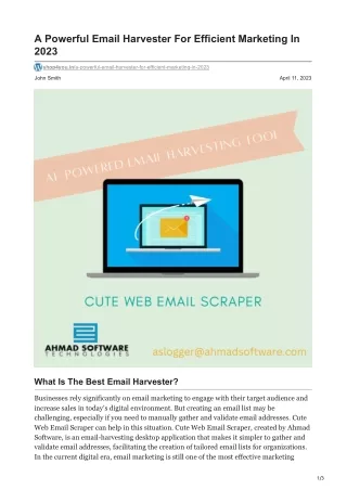a powerful email harvester for efficient