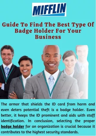 Guide To Find The Best Type Of Badge Holder For Your Business