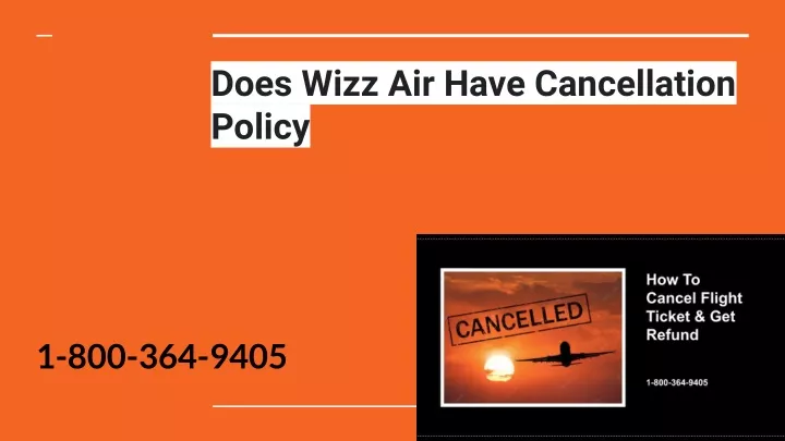 does wizz air have cancellation policy