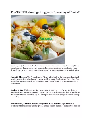 the truth about getting your five a day of fruits
