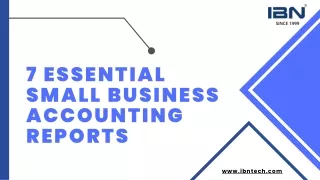 7 Essential Small Business Accounting Reports