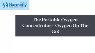 Now you Can buy a Portable Oxygen Concentrator
