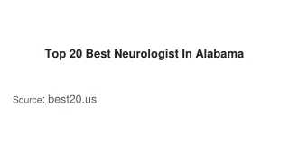 Top 20 Best Neurologist In Alabama