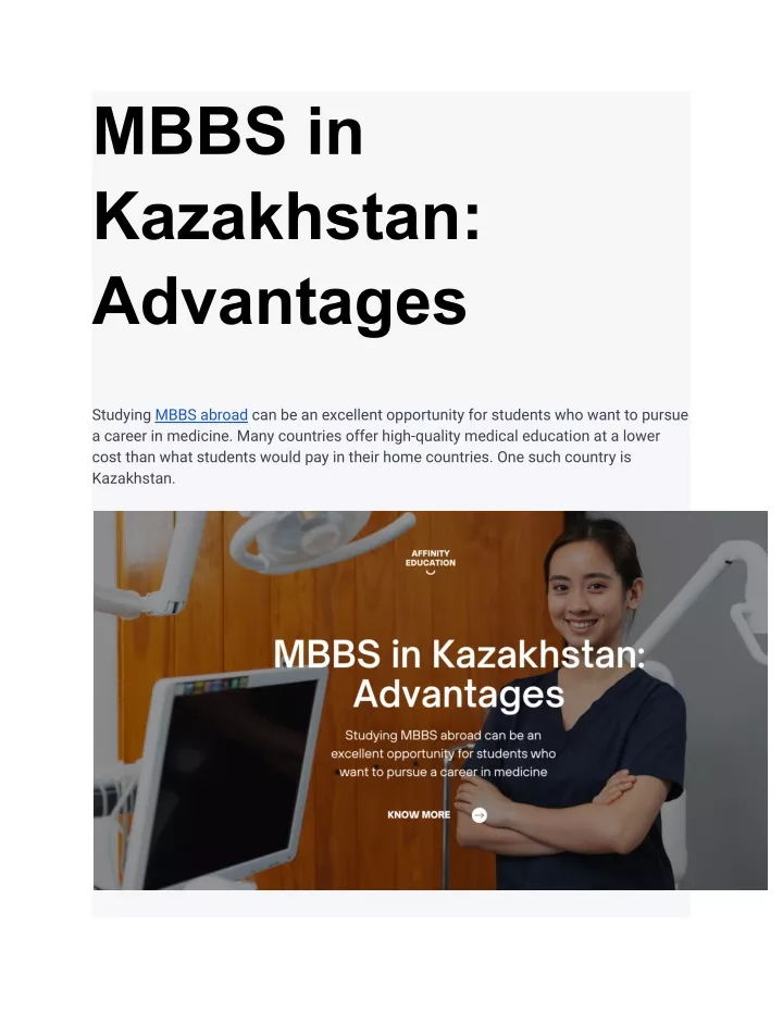 mbbs in kazakhstan advantages