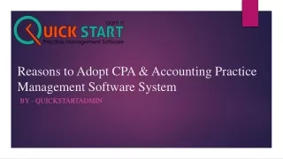 Essentiality of  CPA & Accounting Practice Management Software System – QSA