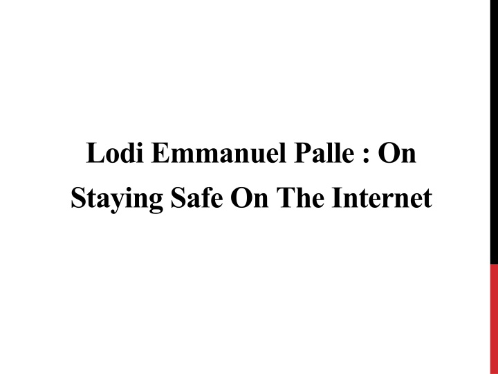 lodi emmanuel palle on staying safe on the internet