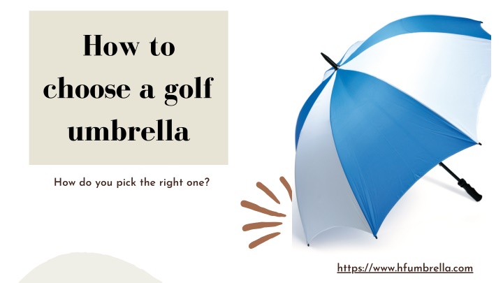 how to choose a golf umbrella