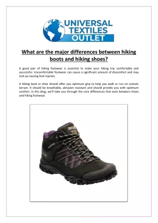 what are the major differences between hiking
