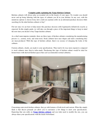 complete guide explaining the taupe kitchen