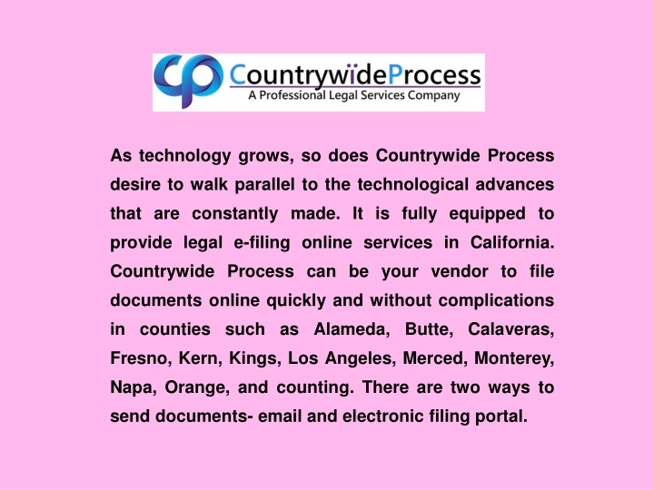 as technology grows so does countrywide process