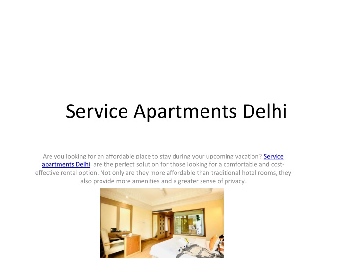 service apartments delhi