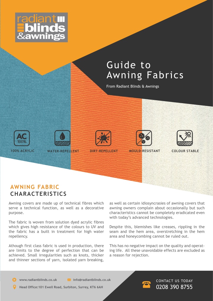 guide to awning fabrics