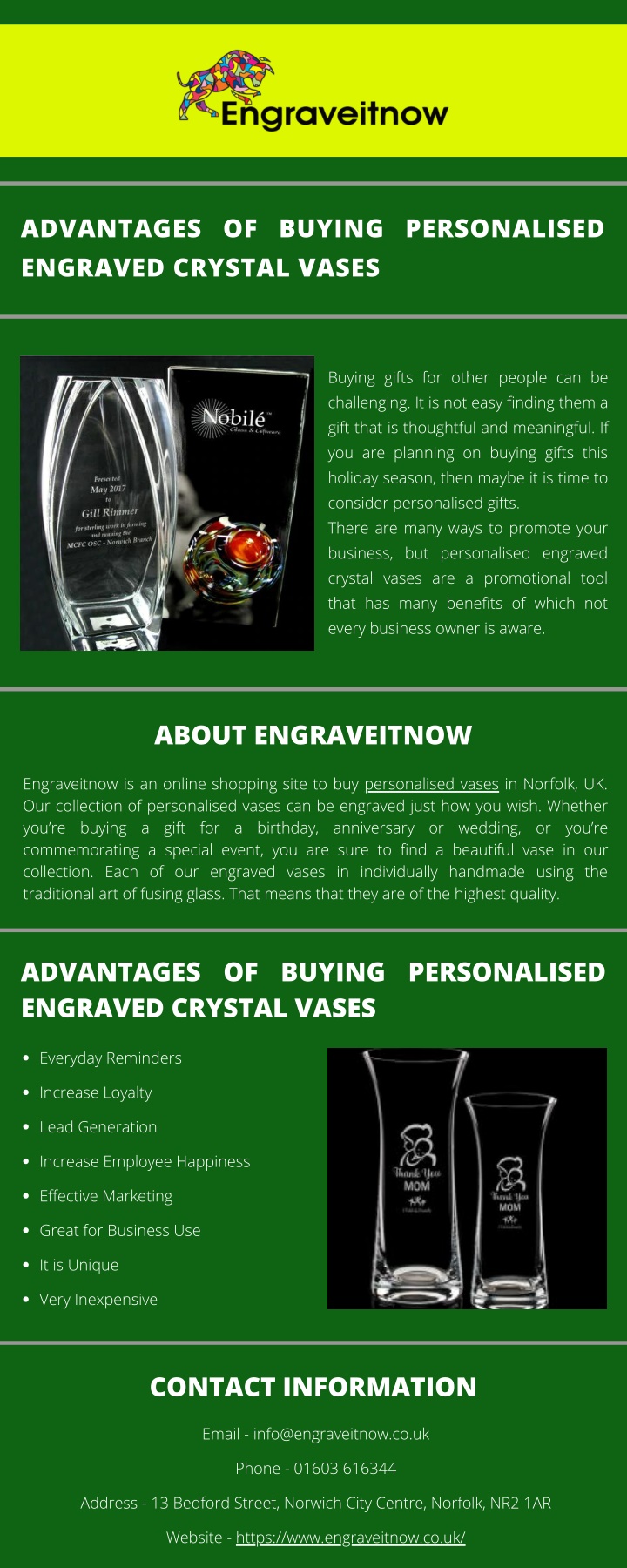 advantages of buying personalised engraved