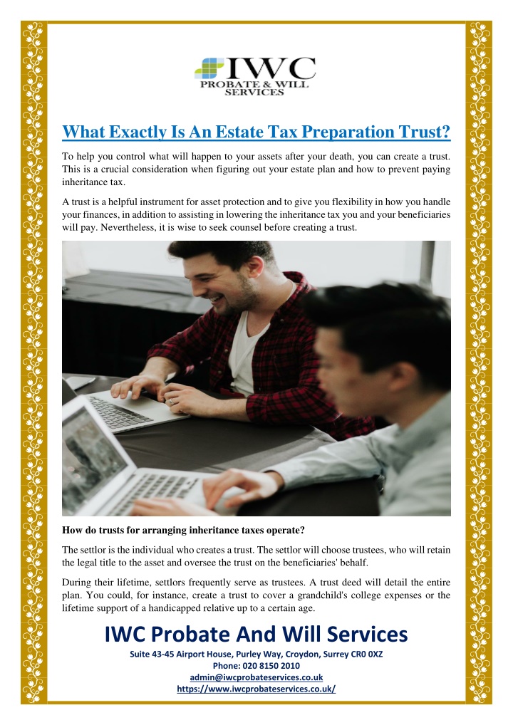 what exactly is an estate tax preparation trust