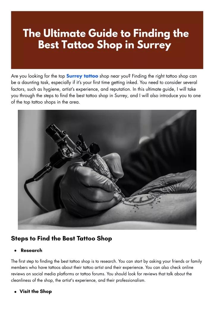 the ultimate guide to finding the best tattoo