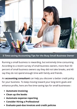 5 time saving accounting tips for the busy small