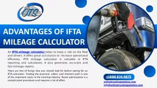 Advantages Of IFTA Mileage Calculator