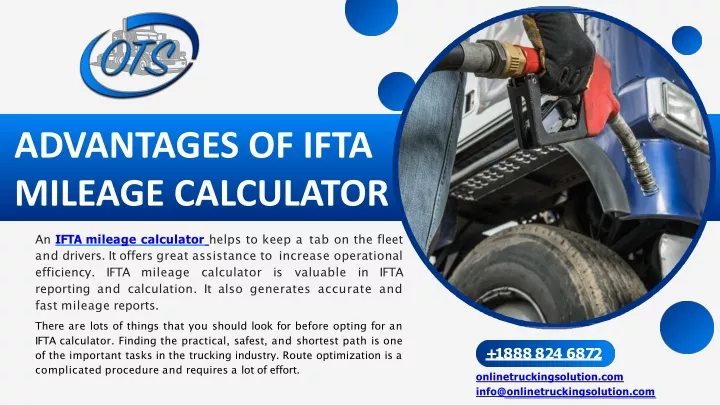 advantages of ifta mileage calculator