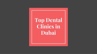 Top Dental Clinic in Dubai