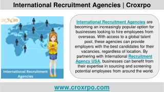 International Recruitment Agencies _ Croxrpo