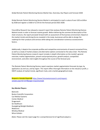 global remote patient monitoring devices market
