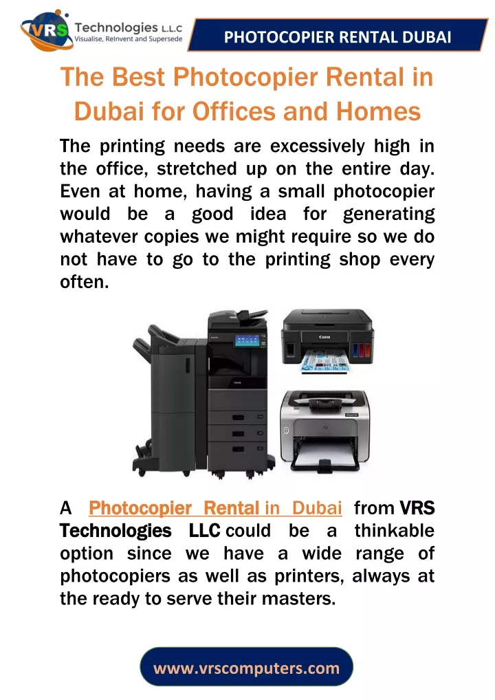 photocopier rental dubai