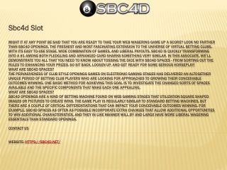 sbc4d slot